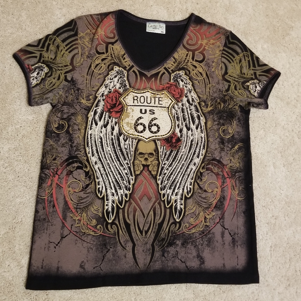 Route 66 Tee by Cactus Bay Apparel  Made in USA